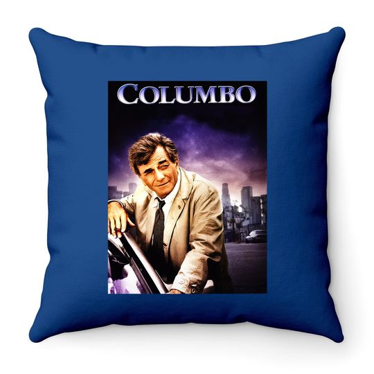 Columbo V5 Tv Series Drama Film Movie Poster 1968 Throw Pillow