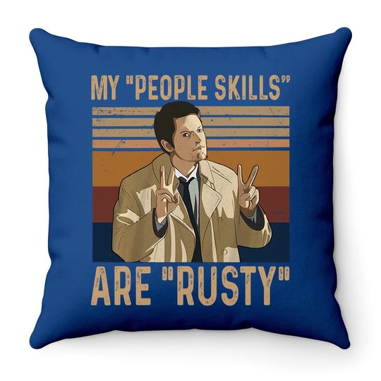 Castiel My People Skills Are Rusty Throw Pillow