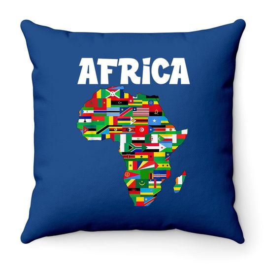 Africa Throw Pillow Proud African Country Flags Continent Love