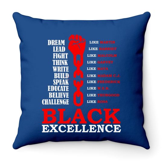 Black Excellence, Black Af Throw Pillow