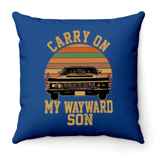 Dean Winchester Carry On My Wayward Son Throw Pillow