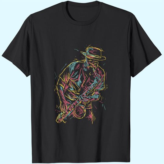 Jazz Music Saxophone Player T-Shirt