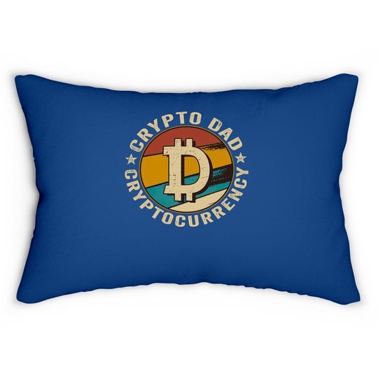 Crypto Dad Lumbar Pillow, Bitcoin Millionaire Lumbar Pillow, Crypto Trader, Dad Gift