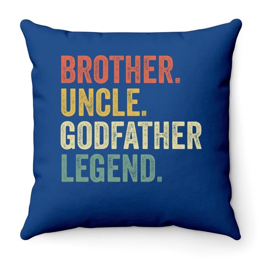 Uncle Godfather Throw Pillow Christmas Gifts From Godchild Funny Throw Pillow