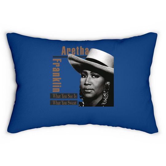 Aretha Franklin What You See Is Creative Print Lumbar Pillow Black