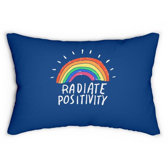 Rainbow Pride Lumbar Pillow Radiate Positivity Lumbar Pillow Pridefest Cute Graphic Lumbar Pillow Summer Casual Tops
