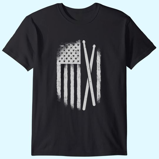 Drummers Drumsticks USA Vintage T-Shirt