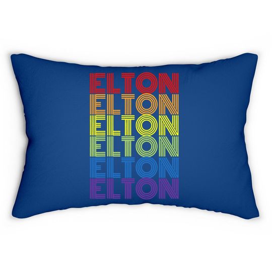 Retro Style Elton Rainbow Lumbar Pillow