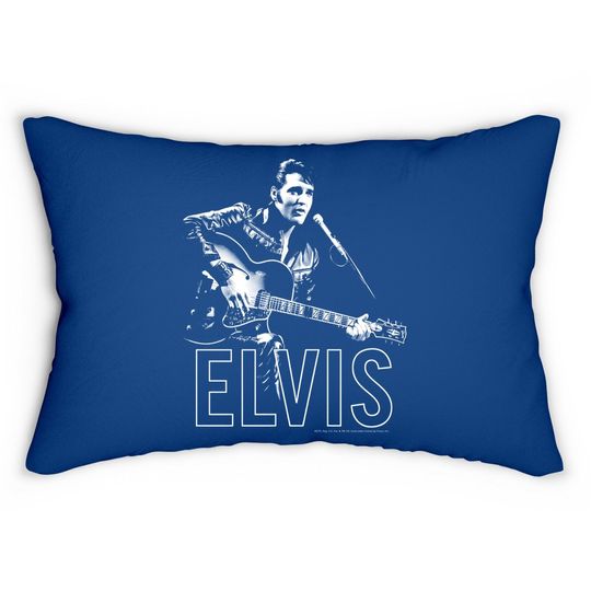 Elvis Presley The King Rock Guitar In Hand Adult Lumbar Pillow