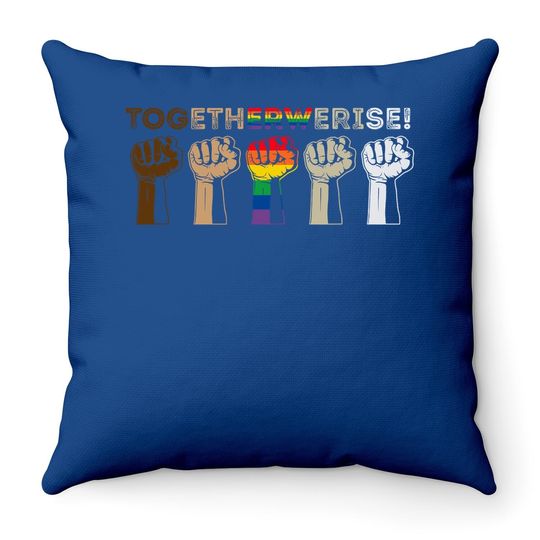 Together We Rise - Black Lives Matter Throw Pillow