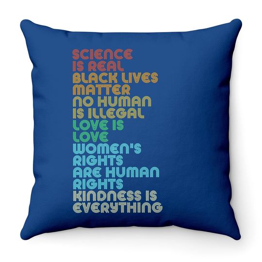Vintage Science Is Real Black Lives Matter Throw Pillow