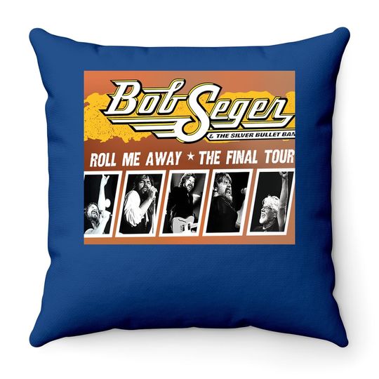 Tee Bob Retro Seger Country Music Legend 60s, 70s, 80s Gifts Throw Pillow