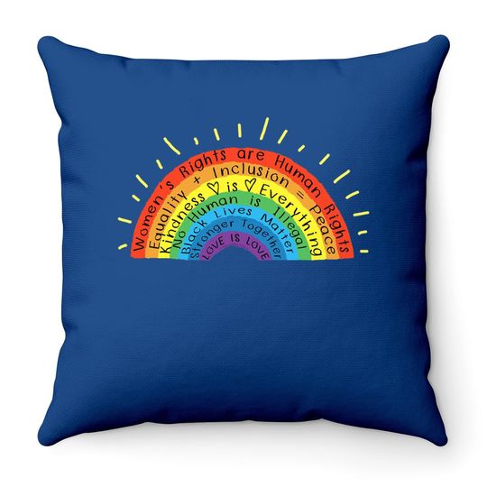 Gay Pride Human Rights Black Lives Matter Love Is Love Throw Pillow