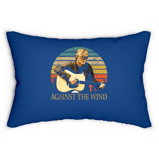 Vintage Retro Bob Arts Seger Love Musician Against The Wind Lumbar Pillow