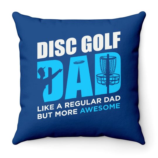 Disc Golf Vintage Funny Disc Golfing Dad Lover Player Gift Throw Pillow