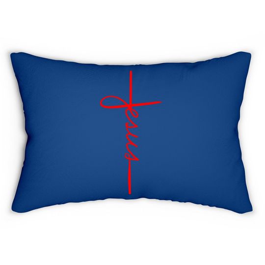 Cool Jesus Cross Gift For Funny Christian Faith Lumbar Pillow