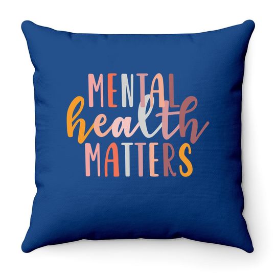 Mental Health Matters Gift Human Brain Illness Awareness Throw Pillow