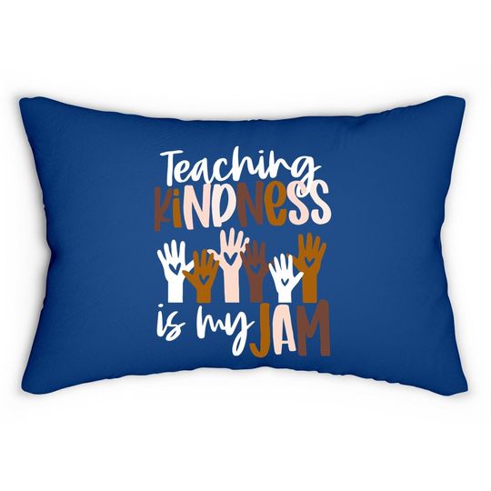 Teaching Kindness Is My Jam Teacher Lumbar Pillow For Teacher Graphic Lumbar Pillow Lumbar Pillow Casual Short Sleeve Lumbar Pillow