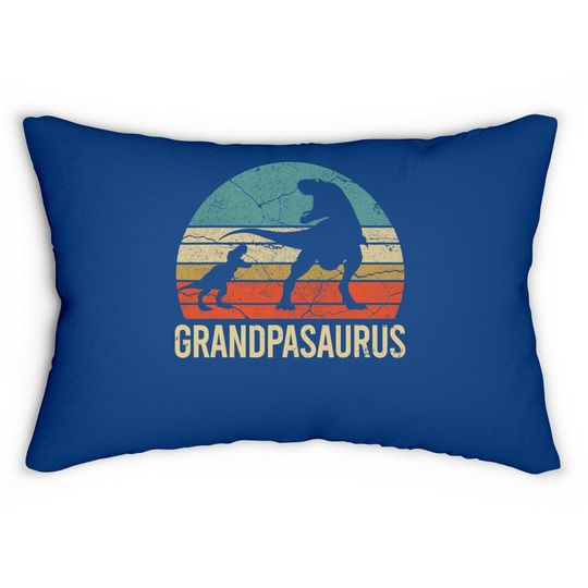 Grandpa Dinosaur 1 Grandson Christmas Gift Father's Day Lumbar Pillow