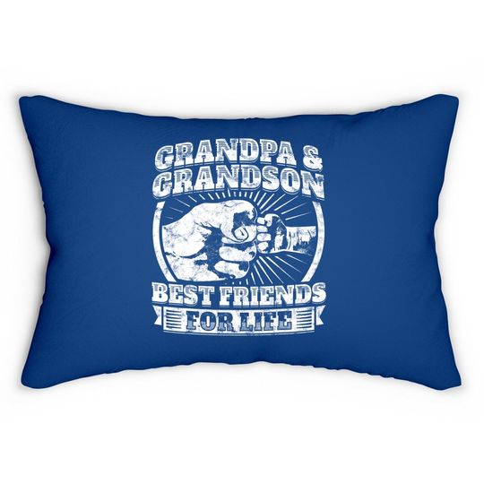 Grandpa And Grandson Gift Family Lumbar Pillow Grandad Fist Bump Lumbar Pillow