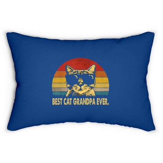 Best Cat Grandpa Ever Vintage T Lumbar Pillow Father's Day Lumbar Pillow Lumbar Pillow