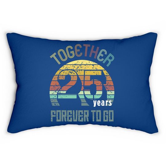 25th Years Wedding Anniversary Gifts For Couples Matching Lumbar Pillow