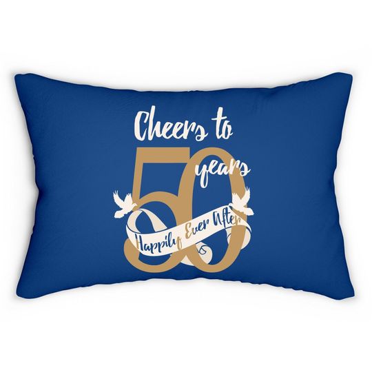 50th Wedding Anniversary Lumbar Pillow Gift For Couples