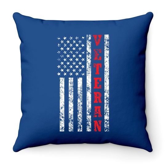 Veteran Day American Flag Throw Pillow