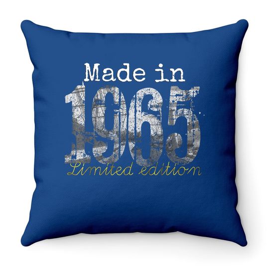 Made In 1965 Throw Pillow - 56 Year Old Throw Pillow 1965 56th Birthday Gift Throw Pillow