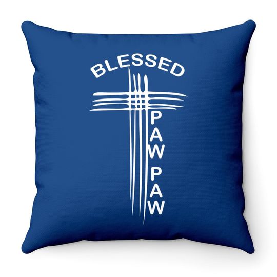 Throw Pillow Blessed Paw Paw