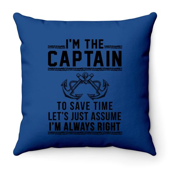 Captain Of The Boat - Throw Pillow Throw Pillow