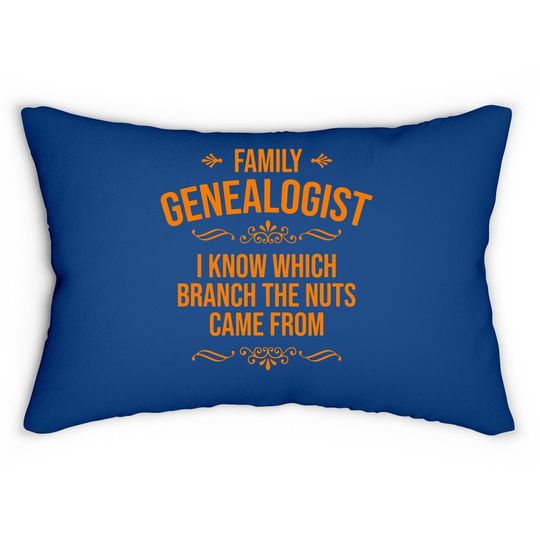 Funny Genealogy Gift | Cute History Genealogist Lumbar Pillow