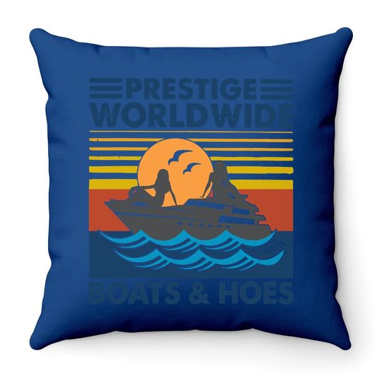 Prestige Worldwide Boats And Hoes Vintage Throw Pillow