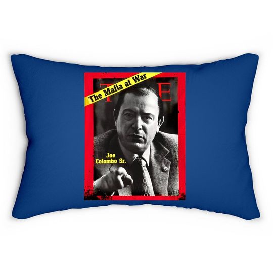 Joe Columbo Sr Italian American La Cosa Nostra Retro Distressed Original Mafia Gangster Lumbar Pillow
