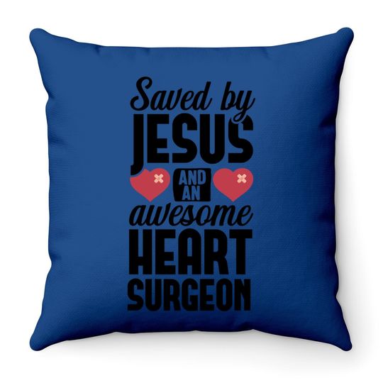 Open Heart Surgery Survivor Jesus Bypass Recovery Gift Throw Pillow