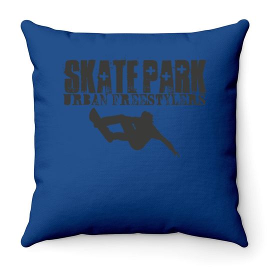 Skate Park Skateboard Skateboarding Skater Gifts Throw Pillow