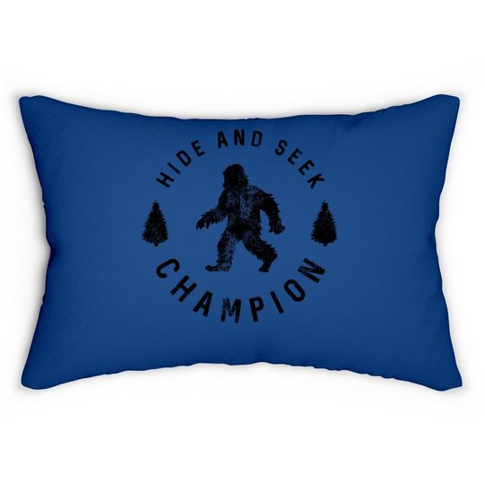 Hide And Seek Champion Lumbar Pillow Funny Bigfoot Lumbar Pillow Humor Cool Graphic Print