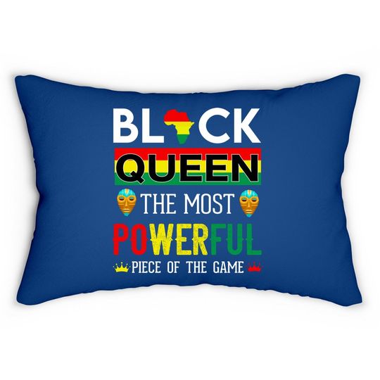 Black Queen The Most Powerful Piece In The Game Girl Lumbar Pillow