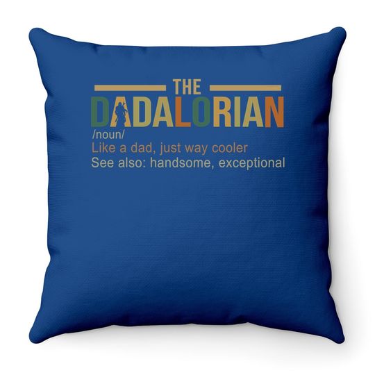 Agaoece Dadalorian Graphic Throw Pillow Adult Father's Day Funny Tops Throw Pillow