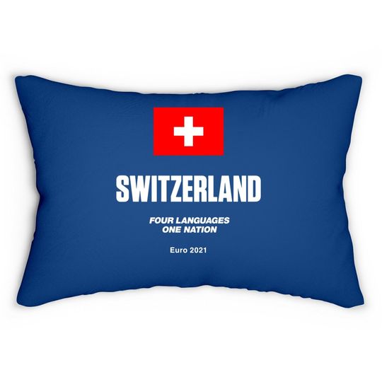 Euro 2021 Lumbar Pillow Switzerland Football Team Double Sided