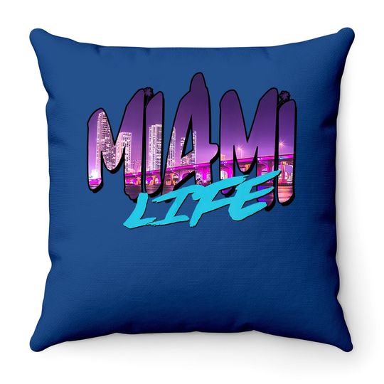 Throw Pillow Miami Life Beach View