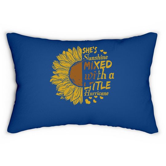 Cicy Bell Cute Sunflower Graphic Lumbar Pillow