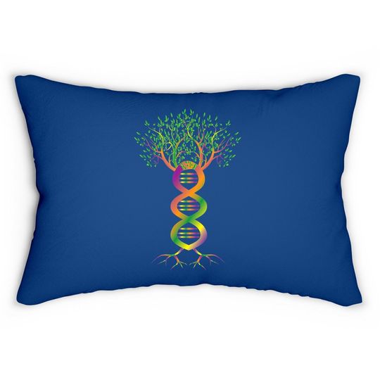 Genetics Tree Of Life Lumbar Pillow Science Dna Biology Colors Lumbar Pillow