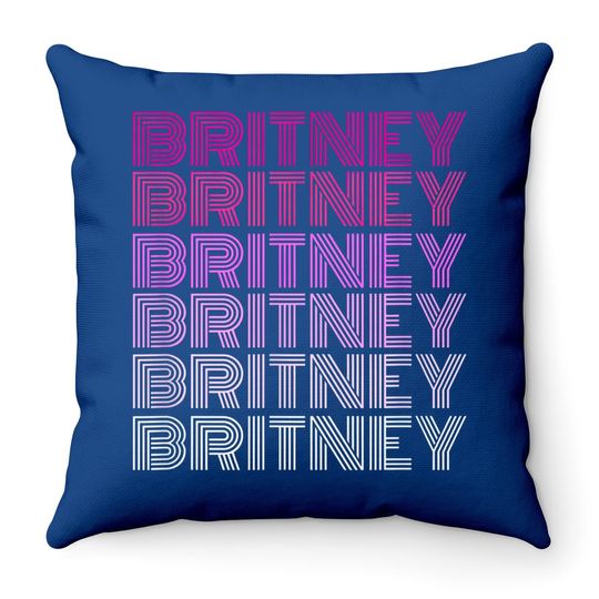 Retro Style Britney Pink Ombre Throw Pillow