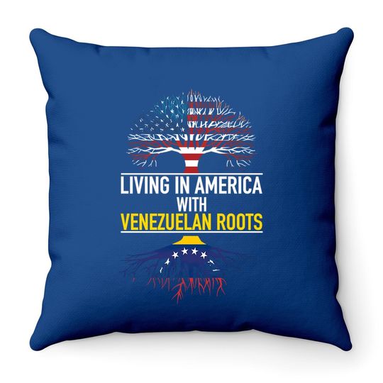 America Venezuelan Living In America With Venezuelan Roots Throw Pillow