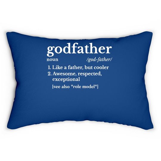 Fathers Day Gift For Godfather Gifts From Godchild Lumbar Pillow