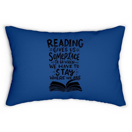 Reading Reader Book Lover Literature Library Month Gift Lumbar Pillow