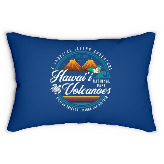 Hawaii Volcanoes National Park Kilauea Mauna Load Souvenirs Lumbar Pillow