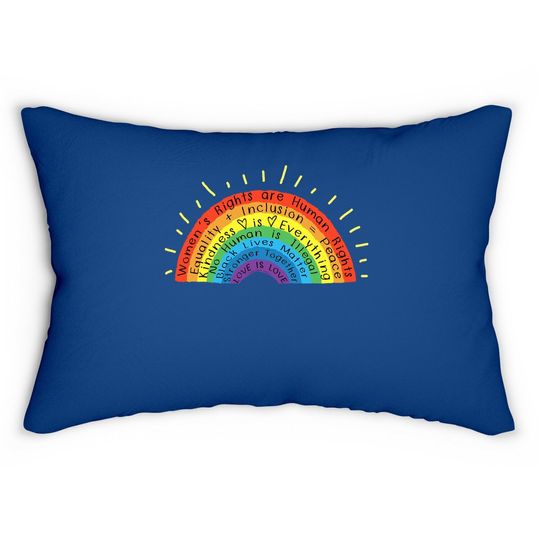 Gay Pride Human Rights Black Lives Matter Love Is Love Lumbar Pillow