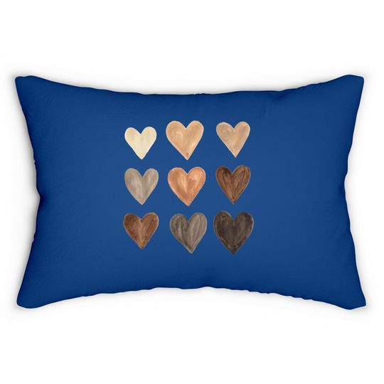 Melanin Hearts Social Justice Equality Unity Protest Lumbar Pillow